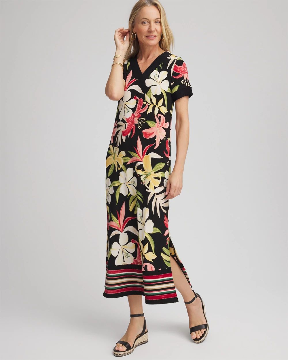 Travelers™ Tropical-Lily Print Dress | Chico's